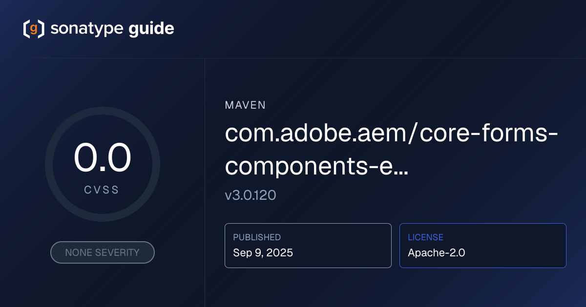 com.adobe.aem/core-forms-components-exampl… | Sonatype Guide | Sonatype ...