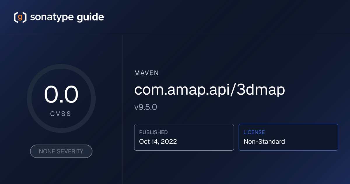 com.amap.api/3dmap 9.5.0 | Sonatype Guide | Sonatype Guide
