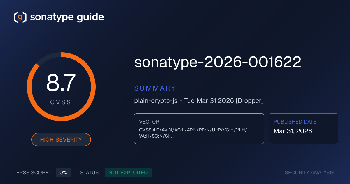 sonatype-2026-001622 | Security Details | Sonatype Guide | Sonatype Guide